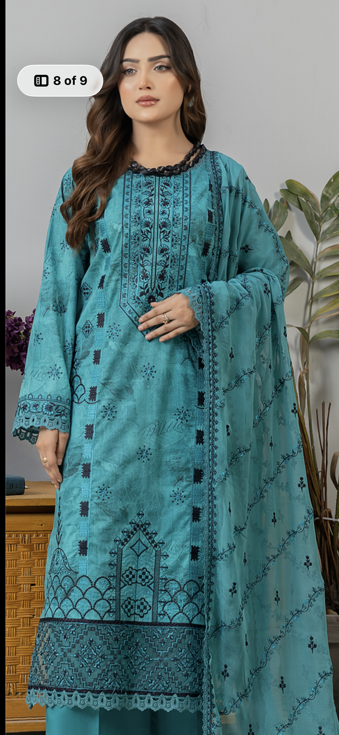Pankh Trendy Lawn Box Suit – Designer Design 8