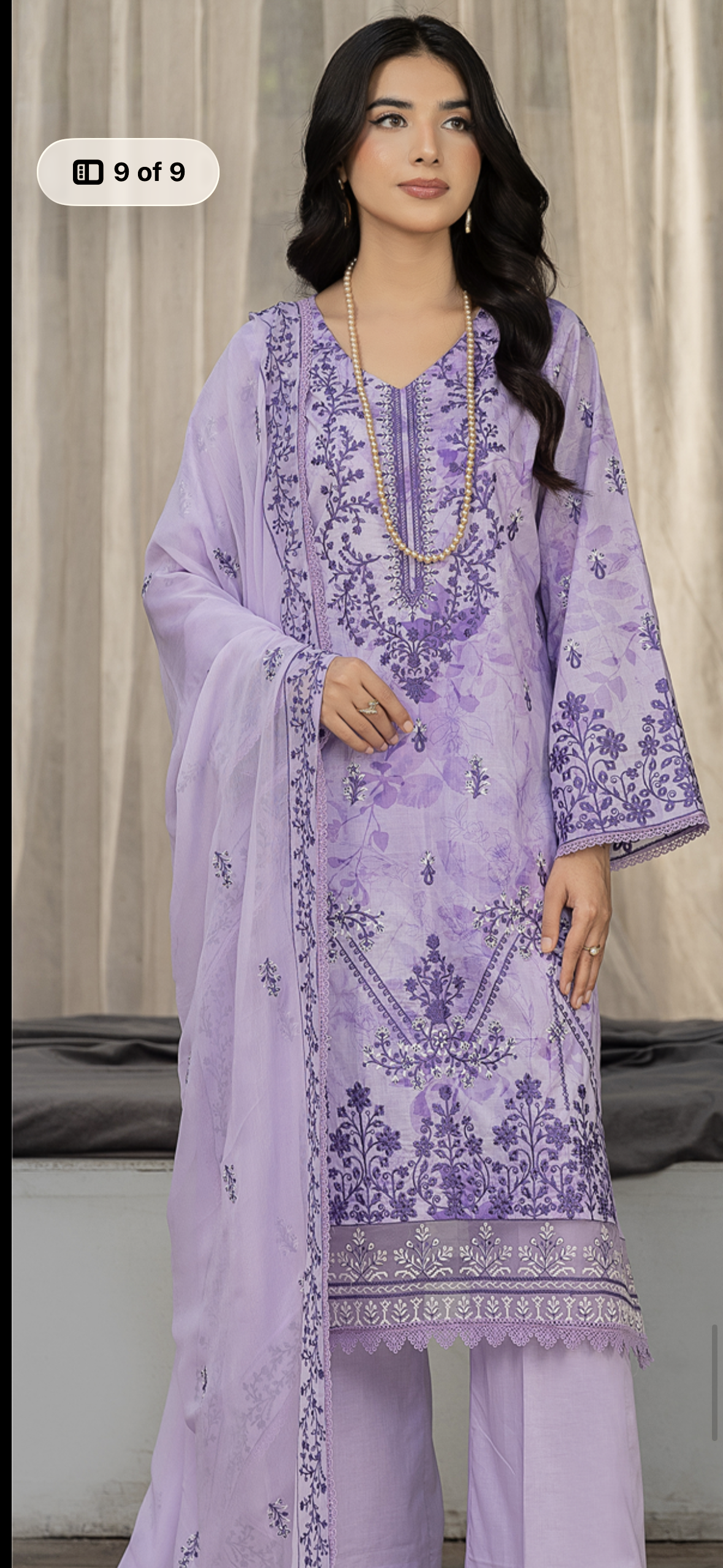 Pankh Classic Lawn Box Suit – Summer Design 9